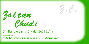 zoltan chudi business card